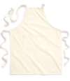 W364 Westford Mill Fairtrade Adult Craft Apron Natural colour image